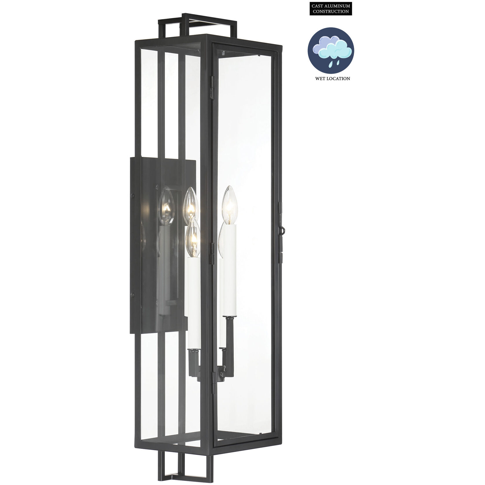 Knoll Road 4 Light 35 inch Coal Outdoor Wall Mount, Great Outdoors
